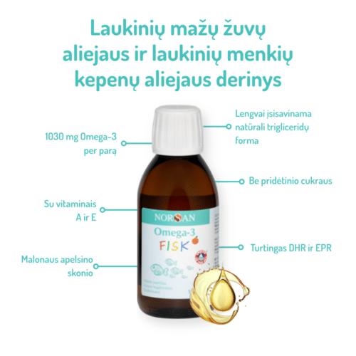 Omega-3 FISK, aliejus, 150 ml - Image 4