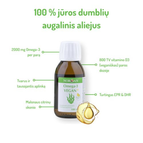 Omega-3 Vegan, aliejus, 100 ml — изображение 2