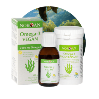 Omega-3 Vegan rinkinys (kapsulės+aliejus)