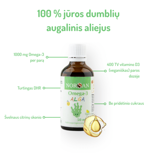 Omega-3 Alga, aliejus, 50 ml - Image 3