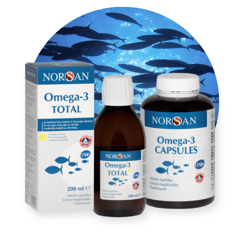 Omega-3 Total rinkinys (kapsulės+aliejus)