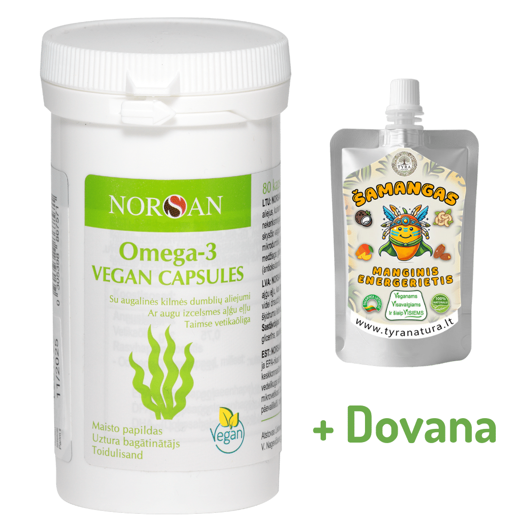 Omega-3 Vegan, kapsulės, 80 vnt.
