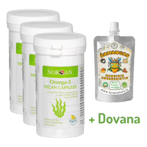 Omega-3 Vegan kapsulių komplektas