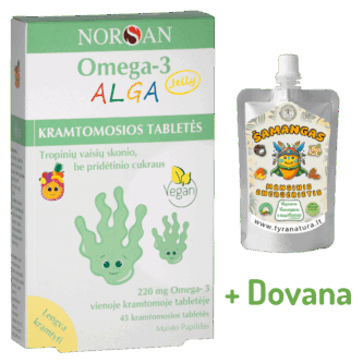 Omega-3 Alga Jelly, želatininės pastilės, 45 vnt.