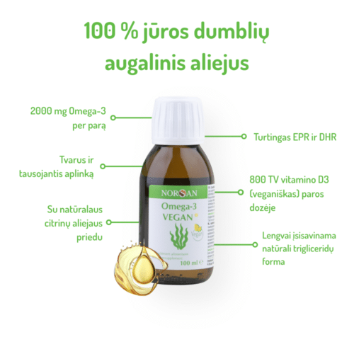 Omega-3 Vegan rinkinys (kapsulės+aliejus) - Image 3
