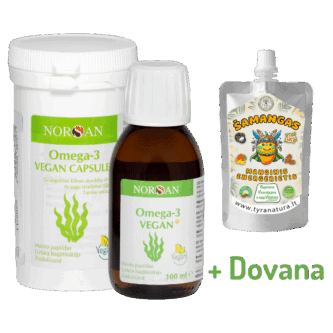 Omega-3 Vegan rinkinys (kapsulės+aliejus)