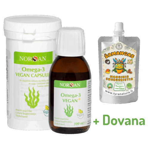 Omega-3 Vegan rinkinys (kapsulės+aliejus)