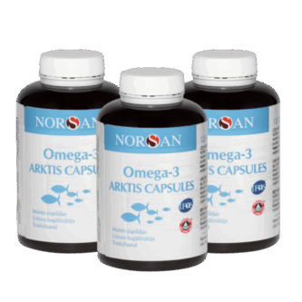 Omega-3 kapsulių komplektas iš trijų