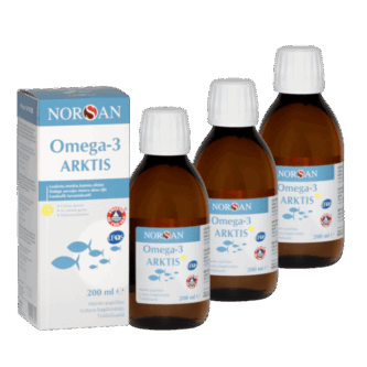 Omega-3 Arktis komplektas iš trijų vienodų produktų