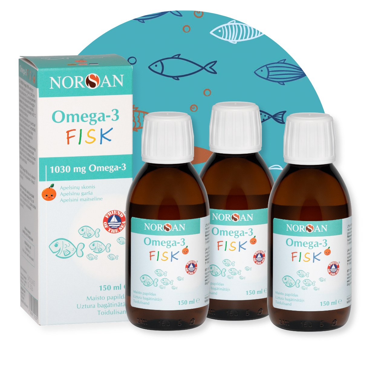 Omega-3 Fisk komplektas