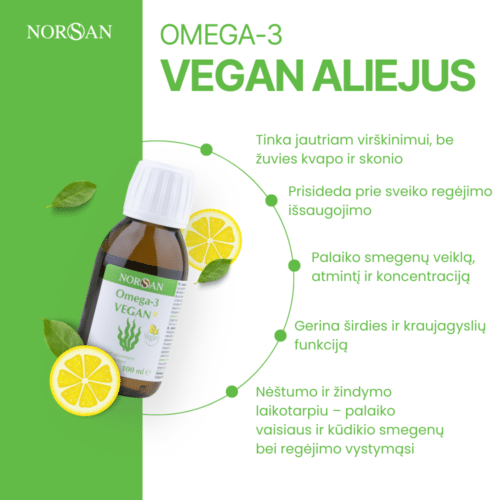 Omega-3 Vegan aliejus, 100 ml - Image 4