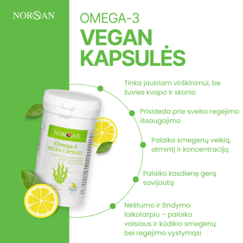 Omega-3 Vegan, kapsulės, 80 vnt. — изображение 3