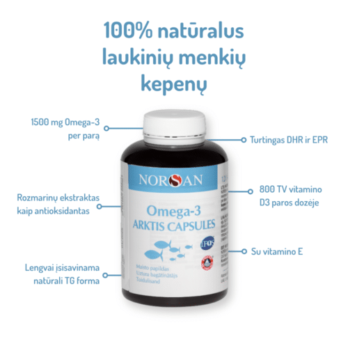 Omega-3 Arktis, kapsulės, 120 vnt. - Image 3