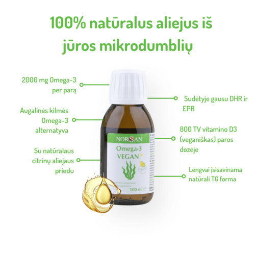 Omega-3 Vegan aliejus, 100 ml - Image 4