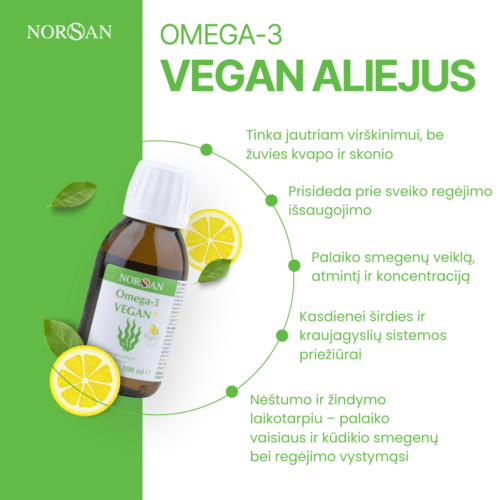 Omega-3 Vegan aliejus, 100 ml - Image 3
