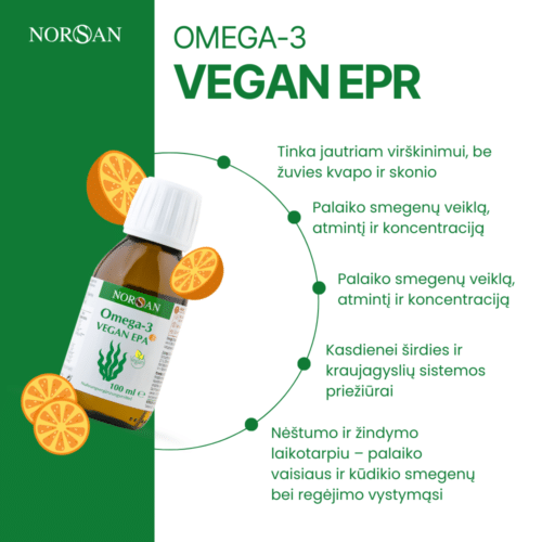 Omega-3 Vegan EPA aliejus, 100 ml - Image 2